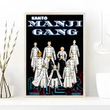 Anime T-Tokyo Revengers Poster Art Painting Poster With Prints Home bedroom living room decoration gift