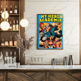 1PC My Hero Academia Bakugo Anime Poster Self-adhesive Art Waterproof Paper Sticker Coffee House Bar Room Wall Decor