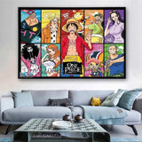 Classic Anime One Piece HD Canvas Painting Monkey D. Luffy Poster Print Watercolor Wall Art Picture Modern Home Decor Kids Gifts