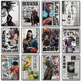 Retro Classic Japanese Manga Series Vagabond/Jojo/Jujutsu-Kaisen Anime Poster Canvas Painting Wall Art Pictures Home Decor Gift