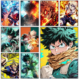 1PC My Hero Academia Anime Poster Self-adhesive Art Waterproof Paper Sticker Coffee House Bar Room Wall Decor