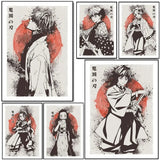 Canvas Painting Wall Art Pictures Demon Slayer Japan Anime Poster Print Tanjiro Zenitsu Characters Portrait Room Home Decoration