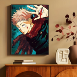 Jujutsu Kaisen Anime Posters Sticky Decoracion Painting Wall Art White Kraft Paper Wall Decor
