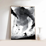 Popular Japanese Anime Attack on Titan Poster Wall Art for Picture Coffee House Bar Living Room Home Wall Decor Canvas Painting