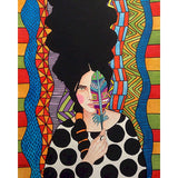 Cool Girl, Oil, Acrylic, Cnavas, Bedroom Wall Art Picture