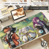 Kawaii Anime Girl Mouse Pad Sousou No Frieren Beyond Journey End Keyboard Rug Laptop Lotus Flower Gaming Mousepad PC HD Desk Mat