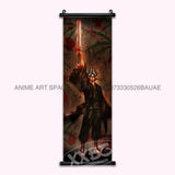 Anime BLEACH Figures Posters Kurosaki Ichigo Wall Art Scrolls Picture Kuchiki Rukia Home Decor Canvas Japanese Hanging Painting