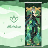 New Nahida Wanderer Raiden Shogun Genshin Impact Scroll Canvas Painting Home Decor Wall Hanging Anime Poster Wall Art Room Decor