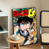 My Hero A-academia Classic Anime Anime Posters Sticky Decoracion Painting Wall Art White Kraft Paper Wall Decor