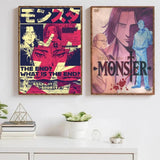 Monster Anime Classic Retro Wall Art, HD Canvas Print Poster, Suitable for Home, Living Room, Room Decoration Painting