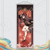 Xiao Yelan Kazuha Hutao Genshin Impact Scroll Canvas Wall Hanging Painting Home Decor Anime Poster Wall Art Room Decoration