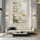 Handmade Oil Painting Canvas Wall Art Decoration 3D Texture Flowers Modern Abstract For Home Room Decor Internet Celebrity Style Rolled Frameless Unstretched Painting
