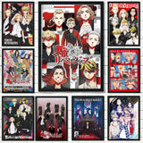 Anime Tokyo Revengers Poster Manji Gang Aesthetic Canvas Painting Posters and Prints Wall Art Picture For Living Room Decoration