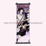 Demon Slayer Hanging Painting Home Decor Kamado Tanjirou Wall Art Anime Poster Uzui Tengen Canvas Scrolls Pictures Living Room