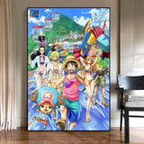 Anime One Piece Monkey D. Luffy Poster Canvas Painting Living Room Bedroom Entrance Cafe Wall Art Painting Room Decor HD Picture