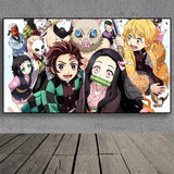 Classic Pop Anime Manga Demon Slayer Kimetsu No Yaiba Kamado Nezuko Canvas Art Posters  Wall Decor for Home