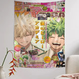 VIKAMA My Hero Academia Tapestry, Anime Wall Art, Cute Cartoon Print, Perfect for Bedroom, Living Room, Dorm Decor