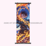 Demon Slayer: Kimetsu No Yaiba Wall Art Canvas Scrolls Pictures Hanging Painting Anime Rengoku Kyoujurou Home Decor Print Poster