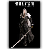 F-Final Fantasy Poster T-Tafa Cloud Sephiroth Game Anime Poster Canvas Wall Painting Home Living Room Game Room Garage Wall Art