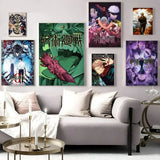 Jujutsu Kaisen Anime Self-adhesive Art Poster Whitepaper Prints Posters Artwork Aesthetic Art Wall Painting