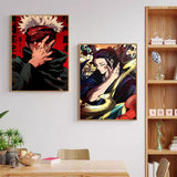 Jujutsu Kaisen Anime Posters Sticky Decoracion Painting Wall Art White Kraft Paper Wall Decor