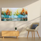 Large Handpainted Palette Knife Tree Oil Painting On Canvas Modern Abstract Landscape Art Poster Wall Pictures Home Decor
