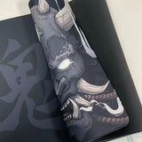 Japanese Anime Black Oni Mouse Pad Game Mini PC Desk Mat Non-Slip Rubber Laptop Playmat for Office Gaming Accessories for Gamer