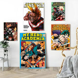 1PC My Hero Academia Bakugo Anime Poster Self-adhesive Art Waterproof Paper Sticker Coffee House Bar Room Wall Decor