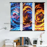Demon Slayer: Kimetsu No Yaiba Wall Art Canvas Scrolls Pictures Hanging Painting Anime Rengoku Kyoujurou Home Decor Print Poster