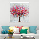 Modern Wall Art Tree Red Watercolor Painting Home Decoration Oil Painting