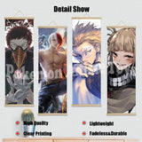 My Hero Academia Poster: Wooden-framed Scroll, HD Quality Wall Art, Wall Decoration for Game Rooms and Bedrooms