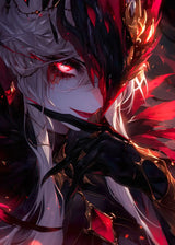 Fantasy Magical World Gothic Cool and Cute Character Aesthetics Anime Girl Canvas Painting Art for Wall Manga Game Room Decor