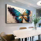 Handmade Oil Painting Canvas Wall Art Decoration Animal Abstract Texture Butterfly For Home Living Room Decor Rolled Frameless Unstretched Painting