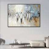 Hand-Painted Oil Painting Canvas Wall Art Decoration Abstract Street People Texture Art For Home Living Room Artwork Decor Rolled Frameless Unstretched Painting