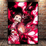Japanese Anime Demon Slayer Wall Art Poster Nezuko And Tanjiro Home Decor Prints Living Room Bedroom Canvas Painting Mural Gi