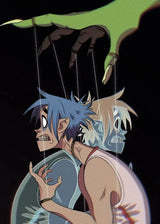 Virtual Anime Rock Band Gorillaz Poster Modern Music Album Cover Canvas Painting Wall Art for Club Living Room Home Decor Mural
