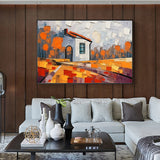 Handmade Oil Painting Canvas Wall Art Decoration Rural Landscape For Home Living Room Dining Room Decor Rolled Frameless Unstretched Painting