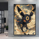 Classic Anime Pokemon Umbreon Flareon Canvas Painting Anime Wall Art Prints HD Poster Picture Print Home Living Room Decor