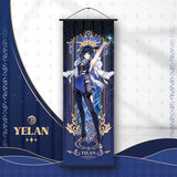 Genshin Impact Scroll Canvas Painting Columbina Sandrone Flins Home Decor Wall Hanging Anime Poster Wall Art Room Decoration