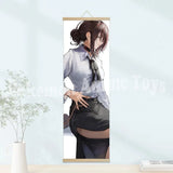 Chainsaw Man Anime Poster Wooden-framed Scroll Painting HD Quality Wall Art Retro Posters for Home Room Wall Decor