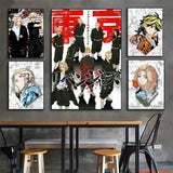 Anime T-Tokyo R-Revenger Poster Multi-Purpose Wall Art for Living Room Bedroom Office Hallway Bar Home Decor Gift
