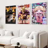 Classic Anime My Hero Academia   Self-adhesive Art Poster Whitepaper Prints Posters Artwork Aesthetic Art Wall Painting