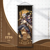 Genshin Impact Scroll Canvas Painting Columbina Sandrone Flins Home Decor Wall Hanging Anime Poster Wall Art Room Decoration