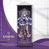 Genshin Impact Scroll Canvas Painting Columbina Sandrone Flins Home Decor Wall Hanging Anime Poster Wall Art Room Decoration