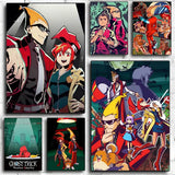 Anime G-Ghost Trick Phantom Detective Poster Art Pictures For Living Room Decor Home Decor Painting