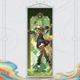 Xiao Yelan Kazuha Hutao Genshin Impact Scroll Canvas Wall Hanging Painting Home Decor Anime Poster Wall Art Room Decoration