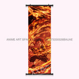 Demon Slayer: Kimetsu No Yaiba Wall Art Canvas Scrolls Pictures Hanging Painting Anime Rengoku Kyoujurou Home Decor Print Poster