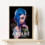 Anime Game Arcane Jinx Main Art Poster Aesthetic Canvas Painting Posters and Prints Wall Art Picture For Living Room Decoration