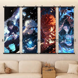 Hot Blooded Anime Jujutsu Kaisen Print Canvas Poster Satoru Gojo Home Decoration Mural Wall Art Scrolls Picture Hanging Painting