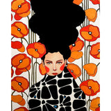 Cool Girl, Oil, Acrylic, Cnavas, Bedroom Wall Art Picture